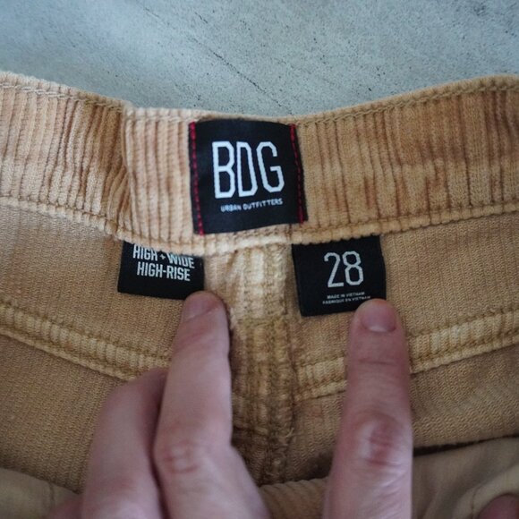BDG Urban Outfitters Corduroy High-Rise Pants – Tan – Size 28 - Picture 5 of 9